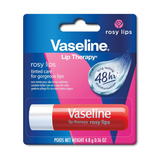 Vaseline Lip Therapy Rosy Lips Lip Balm With Pure Jelly & Light Rose Tint For Soft & Pink Lips| Nourishes & Protects Lips| Non-greasy Lip Moisturizer for Naturally Tinted Lips| 4.8 gm
