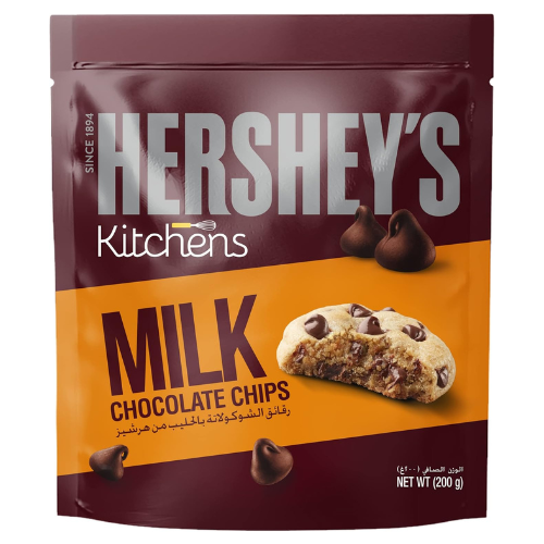 Hershey’s Milk Chocolate Chips for Baking All Kinds of Desserts, 200 g