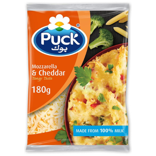 Puck Cheese Mozzarella & Cheddar Shredded Mix 180g