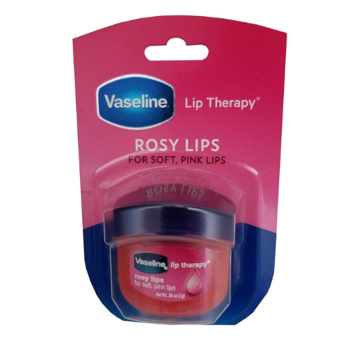 Vaseline Lip Care Rosy Lip Balm Tub With Pure Jelly & Rose Fragrance For Soft & Pink Lips| Nourishes & Protects Lips| Non-greasy Lip Moisturizer for Naturally Tinted Lips| 7 gm