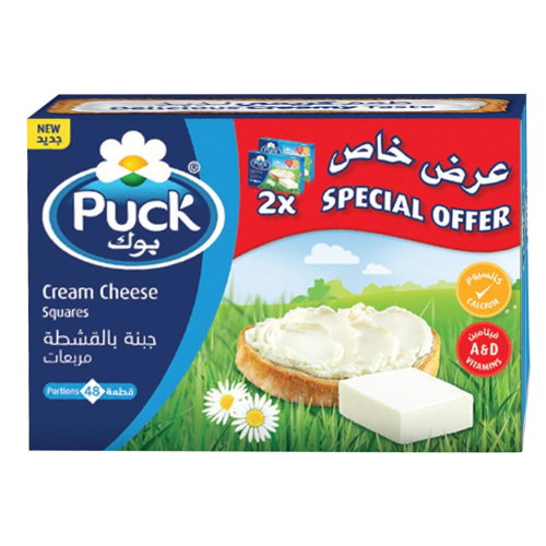 Puck Cream Cheese Squares 24 Portions, 2 x 432 g
