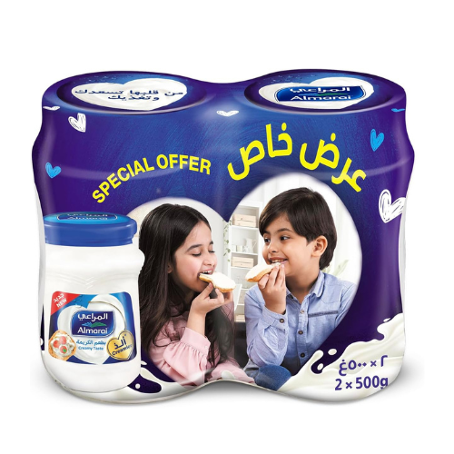 Almarai Blue Processed Cream Cheese Jar, 2 X 500 G