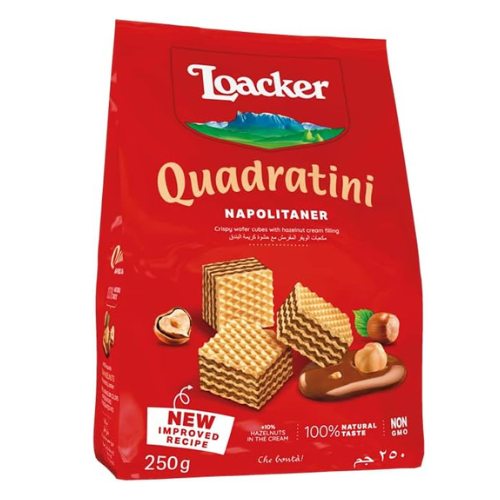 Loacker Quadratini Napolitaner Bite Size Wafer Cookies 250g