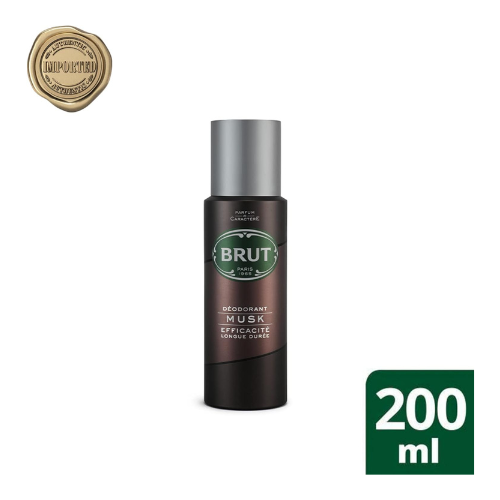 Brut MUSK Long Lasting Fresh Active Odour Protection Signature Scented Body Deodorant Spray for Men - 200 ML