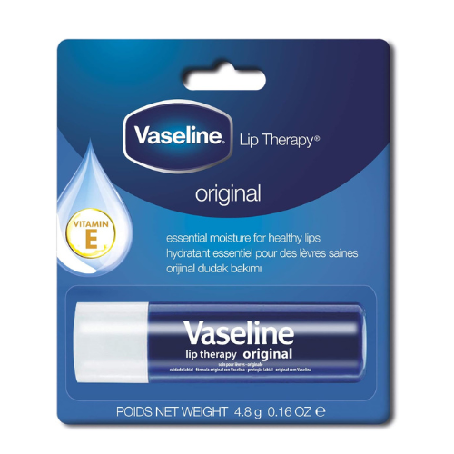 Vaseline Lip Therapy Original Lip Balm With Pure Jelly & Vitamin E For Soft & Glossy Lips| Nourishes & Protects Lips| Non-greasy Lip Moisturizer for Naturally Tinted Lips| 4.8 gm