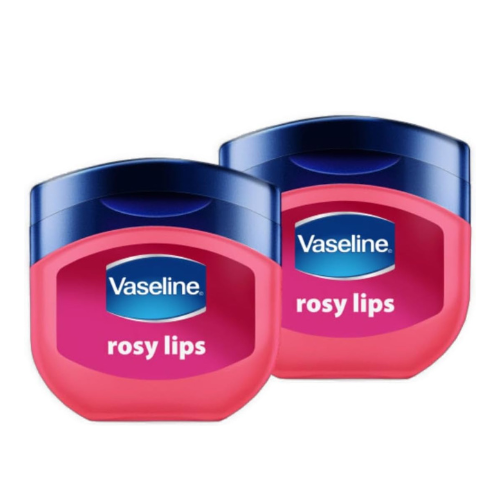 Vaseline Lip Therapy Lip Balm Mini, Rosy Lips | Lip Repair in a Container for ed, Dry Lip | Travel Size 0.5 Oz (Pack of 2)