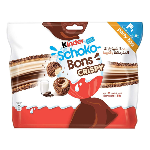 Kinder Schokobons Crispy 168g Pack of 30 pieces