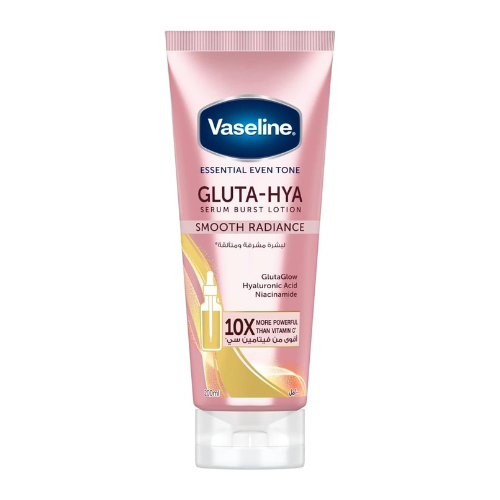 Vaseline Essential Even Tone Body Lotion Smooth Radiance, Gluta-Hya Serum Burst, 10X More Powerful than Vitamin C, Deeply Moisturising, 200ml
