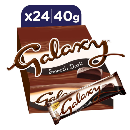 Galaxy Smooth Dark Chocolate Bars, 40g x 24