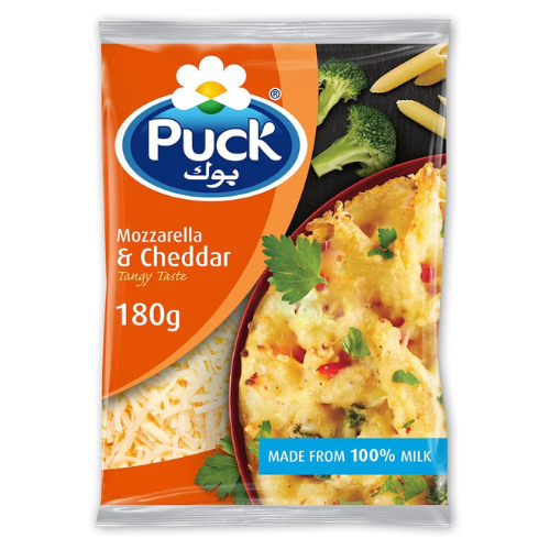 Puck Cheese Mozzarella & Cheddar Shredded Mix 180g