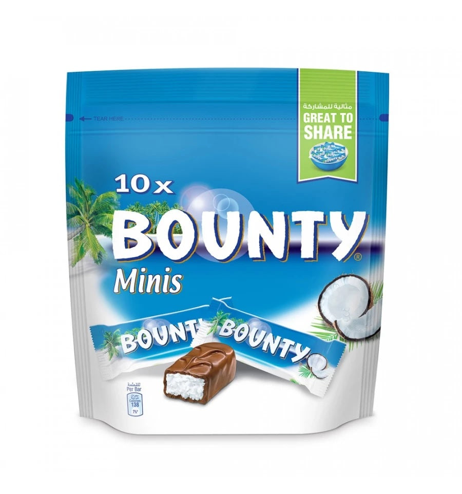 Bounty Chocolate Minis 10 Pieces 285 gram