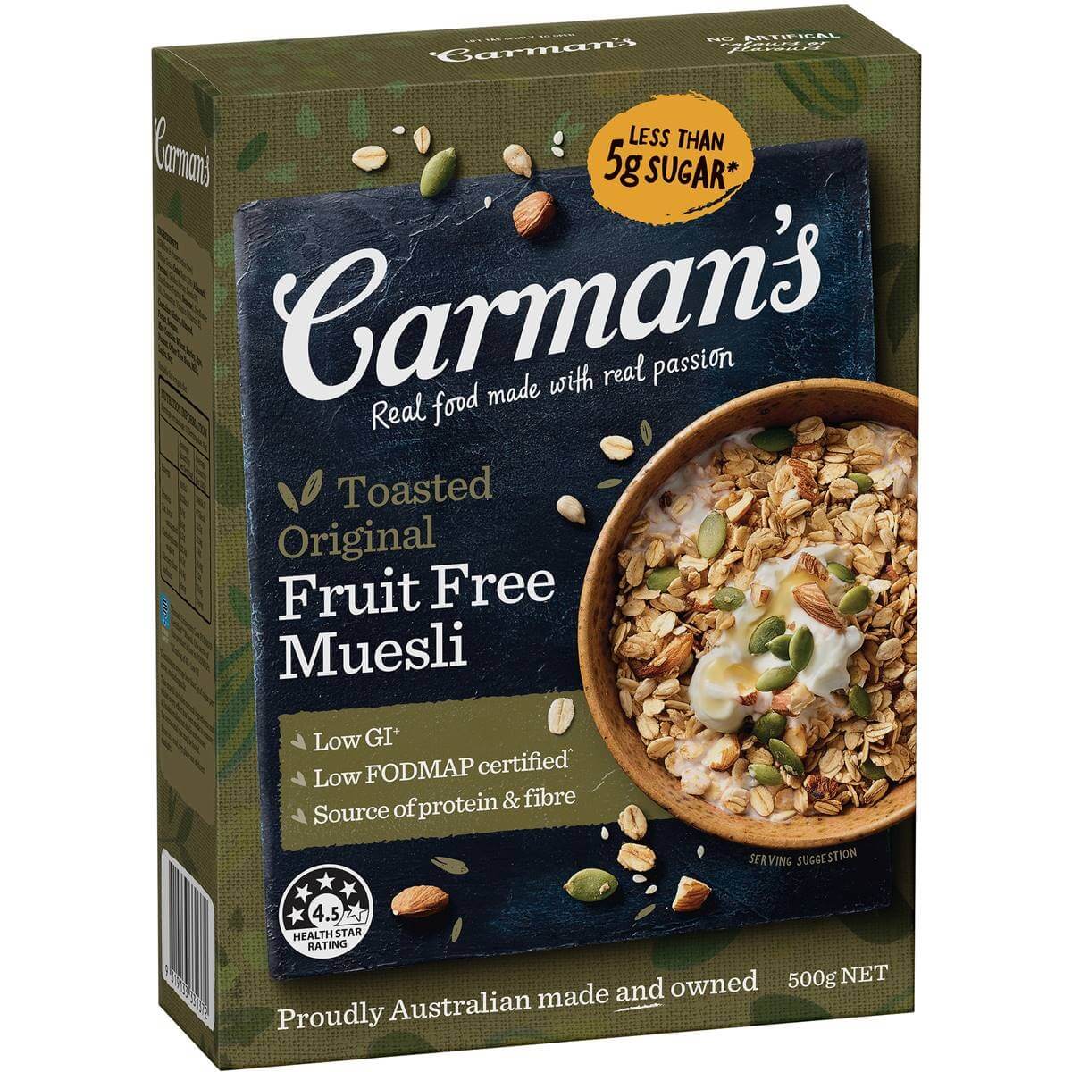 Caraman's Orginal Fruit Free Muesli 500g
