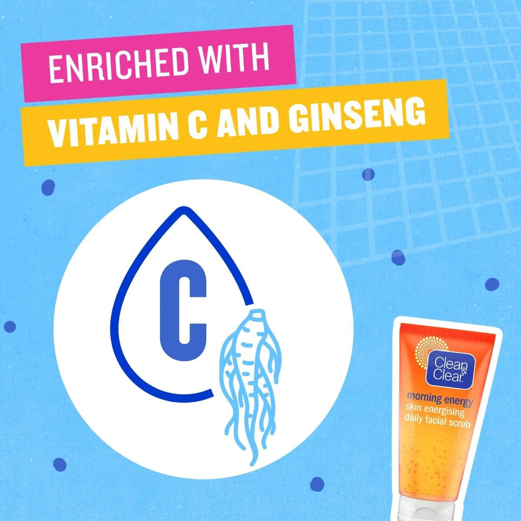 Clean & Clear Daily Facial Scrub Morning Energy Skin Energising 150ml