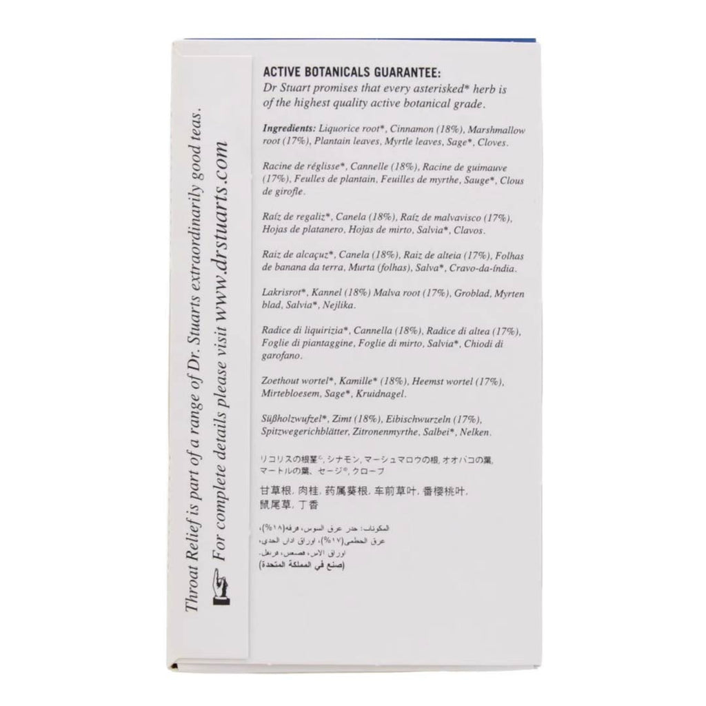 Dr.Stuart's Throat Relief Naturally Caffeine Free Tea 15pcs