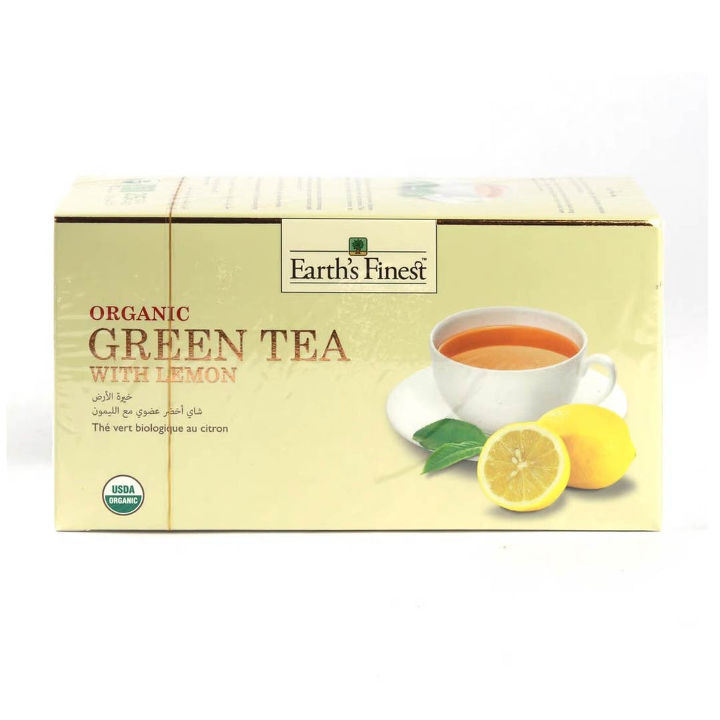 Earth's Finest Organic Green Tea With Lemon 25pcs
