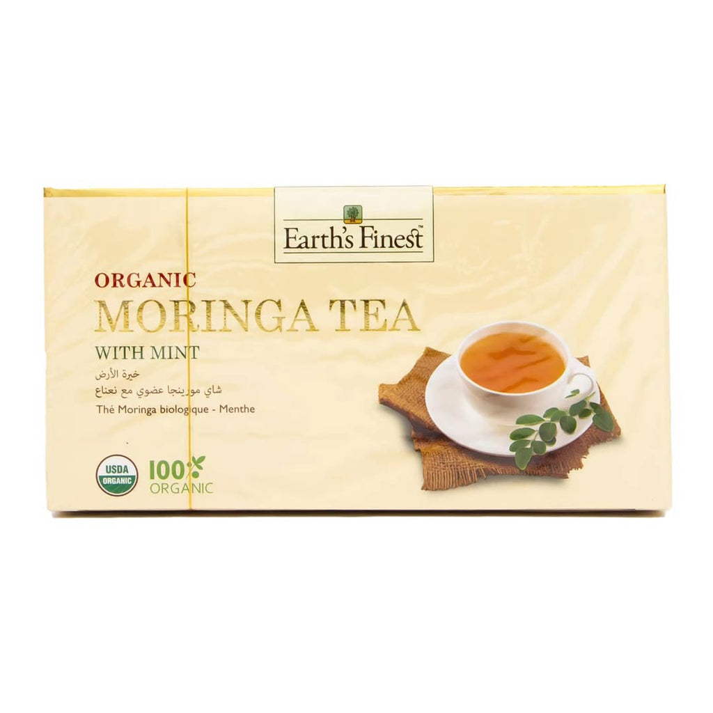 Earth's Finest Organic Moringa Tea With Mint 25pcs