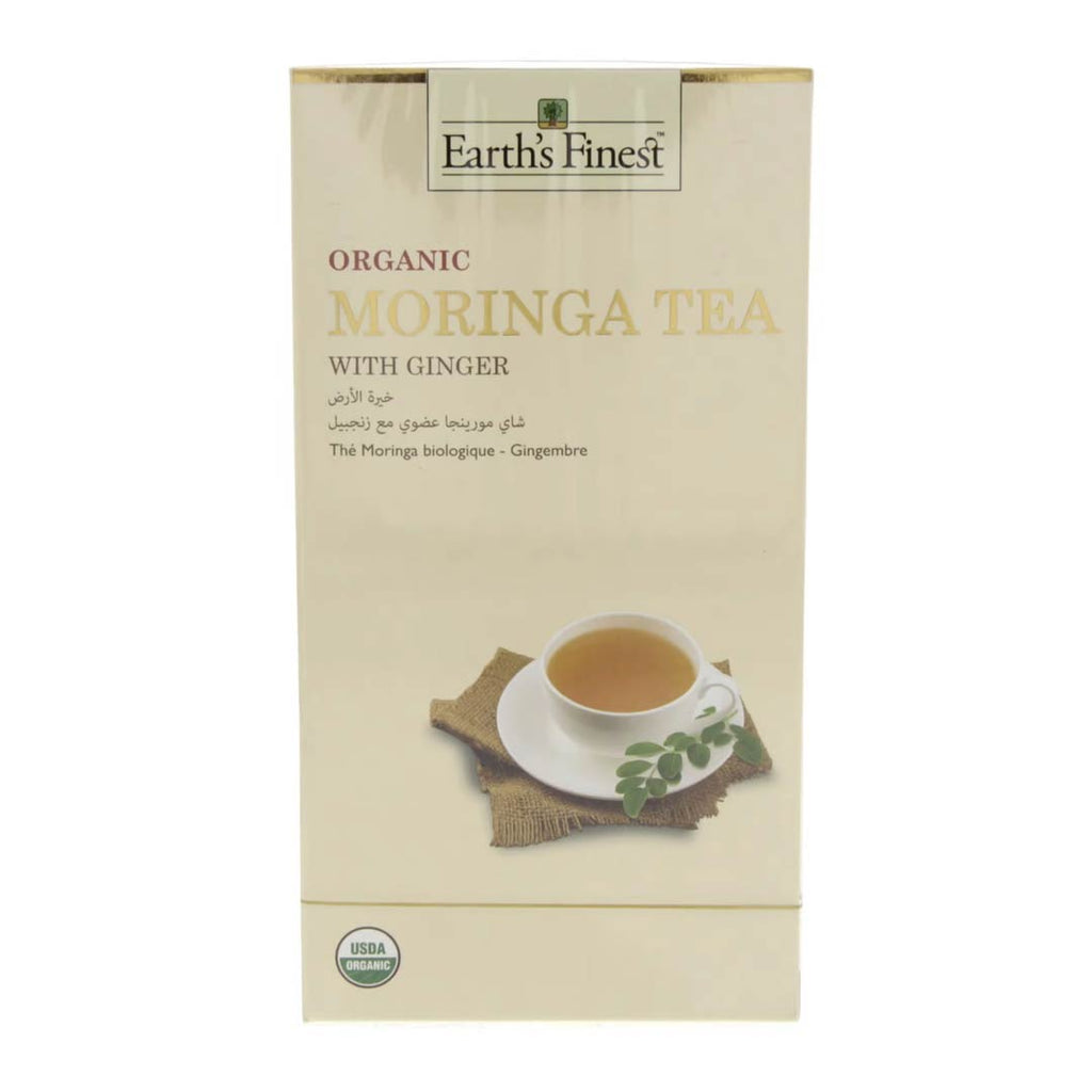 Earth's Finest Organic Moringa Tea with Ginger 25pcs