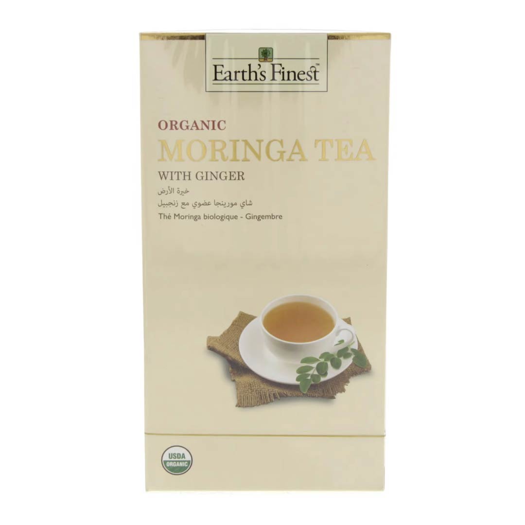 Earth's Finest Organic Moringa Tea with Ginger 25pcs