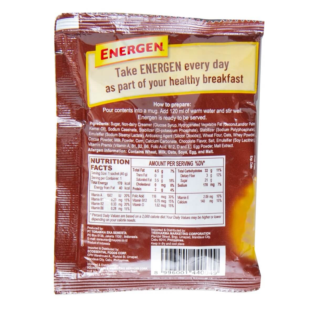 Energen Chocolate Cereal 30g