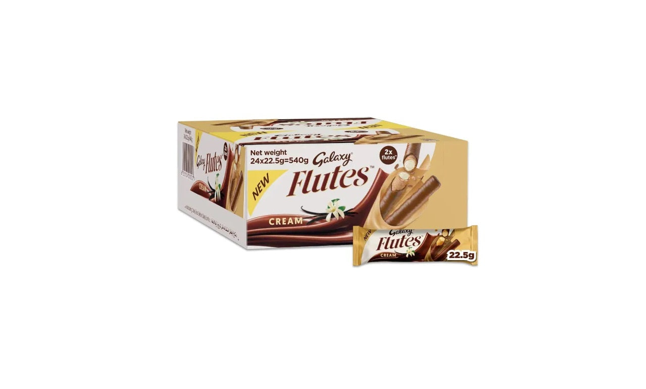 Galaxy Twin Finger Flutes Chocolate 24-Pieces 22.5 g