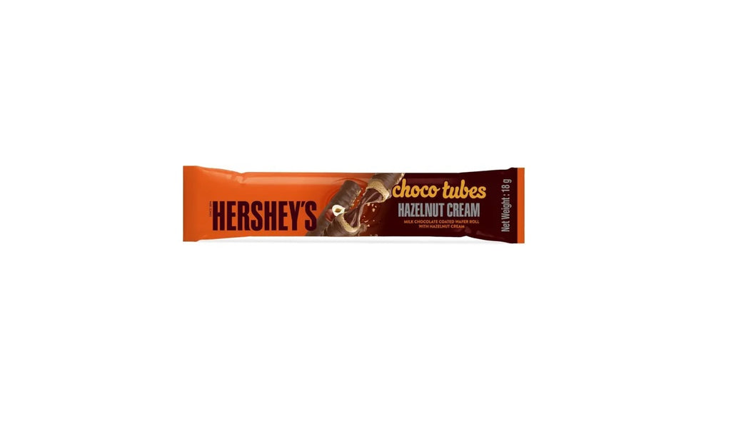 Hershey’s Chocotubes Wafer Roll, with Milk Chocolate and Hazelnut Cream, 18 g