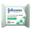 Johnson's 5in1 Daily Essentials Wipes Clear Skin Combination Skin 25pcs