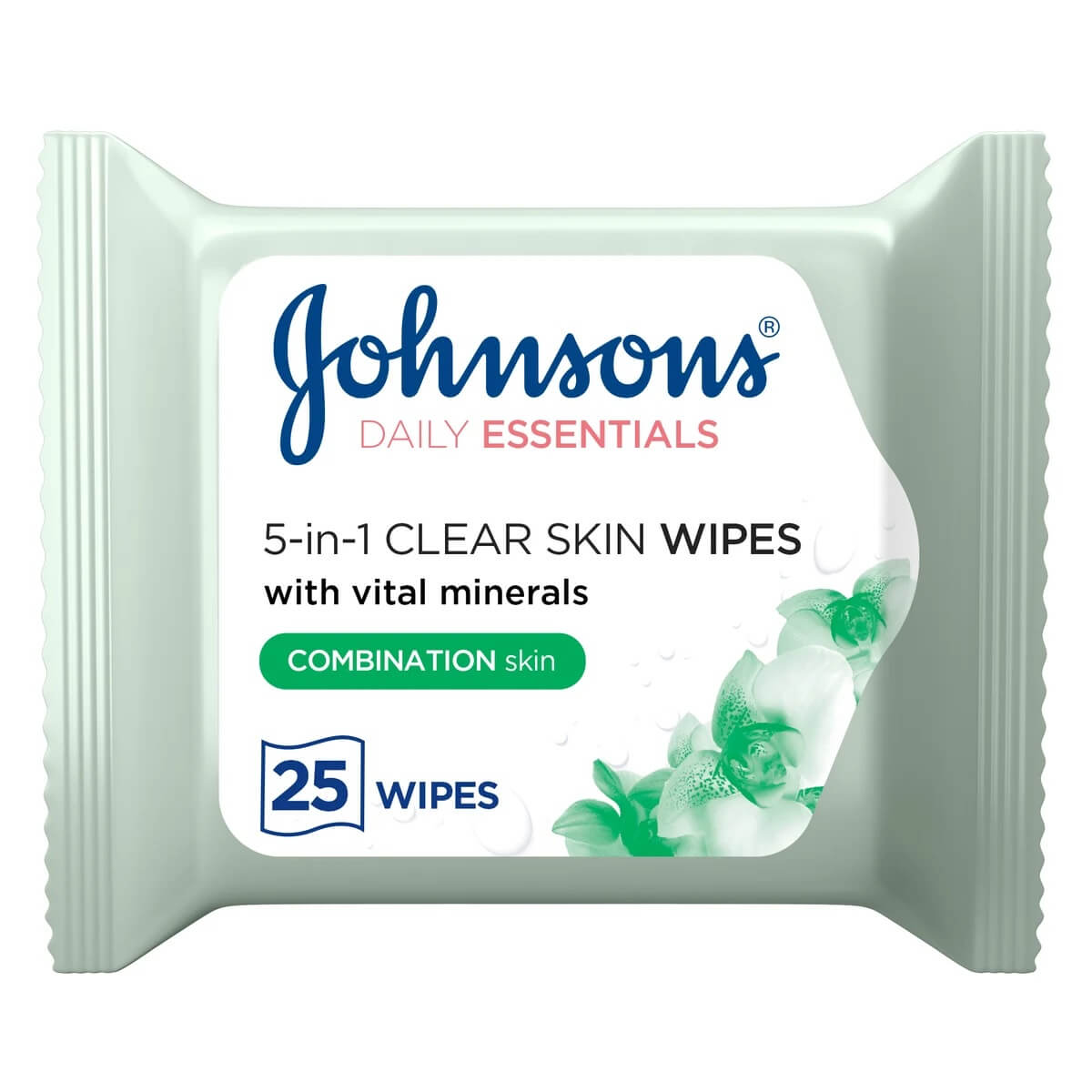 Johnson's 5in1 Daily Essentials Wipes Clear Skin Combination Skin 25pcs