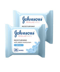 Johnson's, Cleansing Wipes, Daily Essentials, Moisturising, Dry Skin, Pack Of 25 Wipes, Pack Of 2