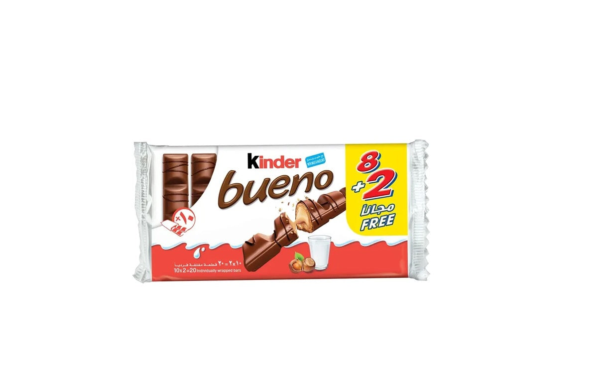 Kinder Bueno 430g Pack of 8+2 Free