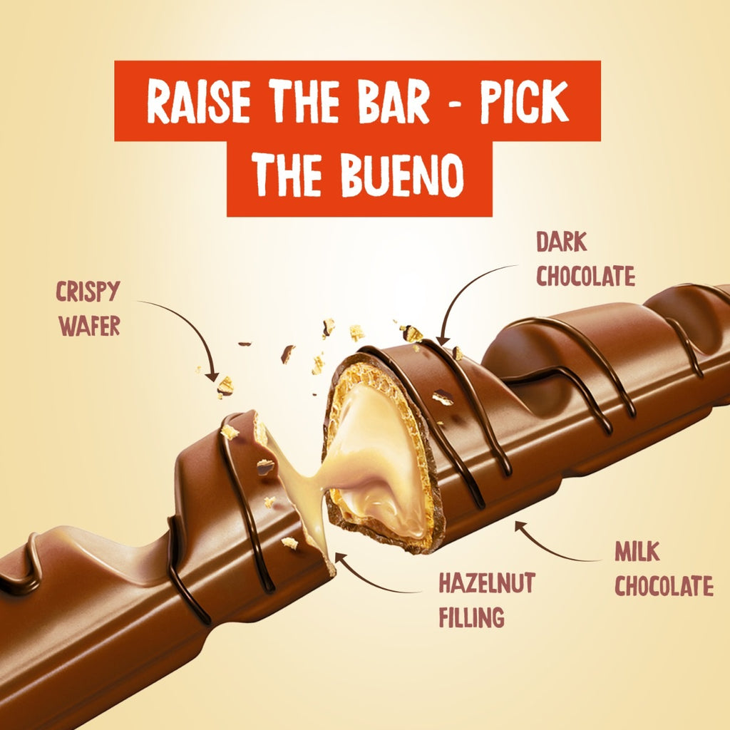 Kinder Bueno Milk & Hazelnut Chocolate Wafer - 30 x 43g