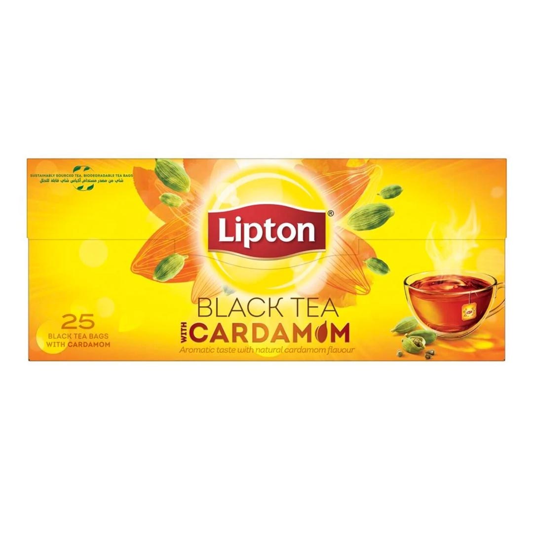 Lipton Flavoured Black Tea Cardamom 25 Teabags