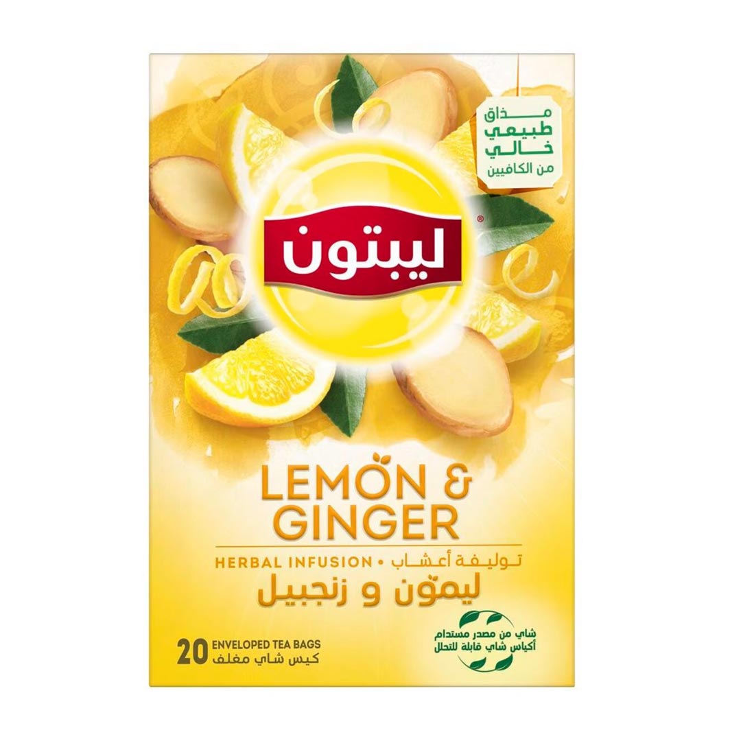 Lipton Herbal Infusion Tea Lemon & Ginger 20 Teabags