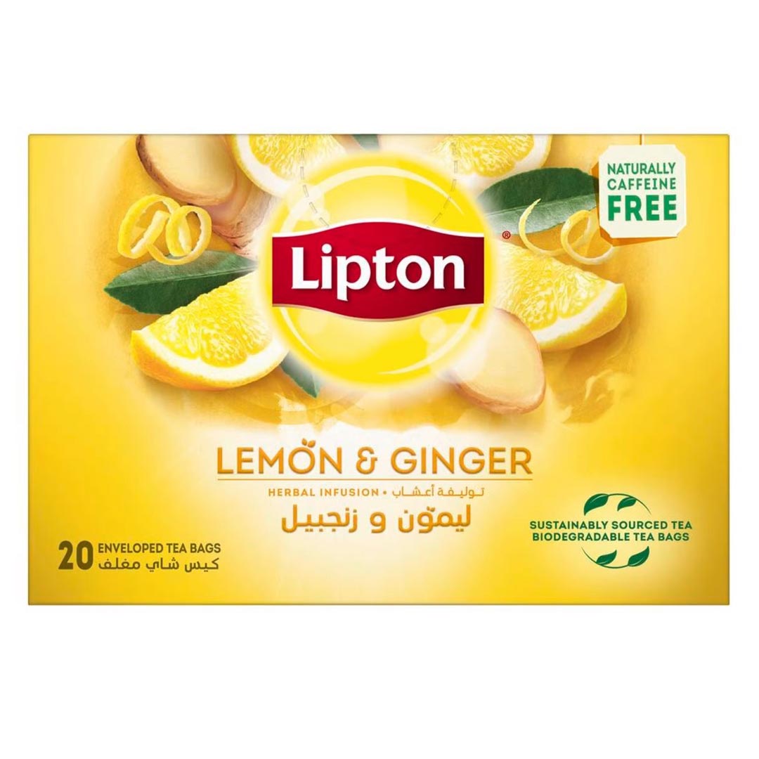 Lipton Herbal Infusion Tea Lemon & Ginger 20 Teabags