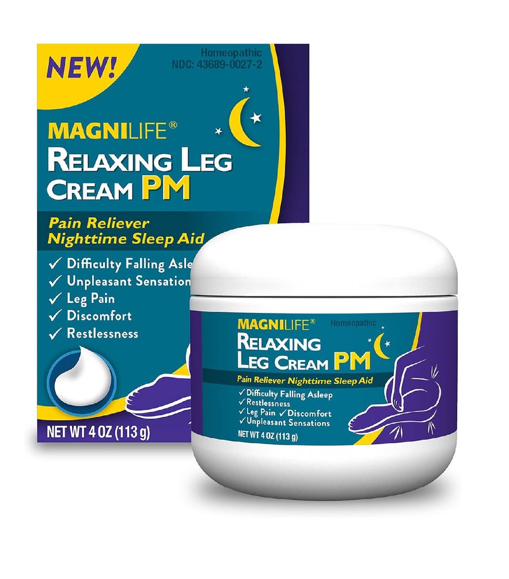 MagniLife Relaxing Leg Cream PM, Deep Penetrating Topical for Pain - 4oz