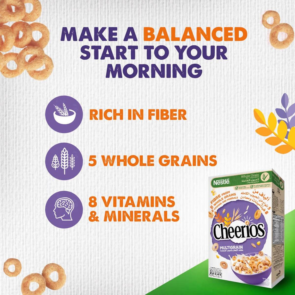 Nestle Cheerios Multi Whole Grains Breakfast Cereal 375g