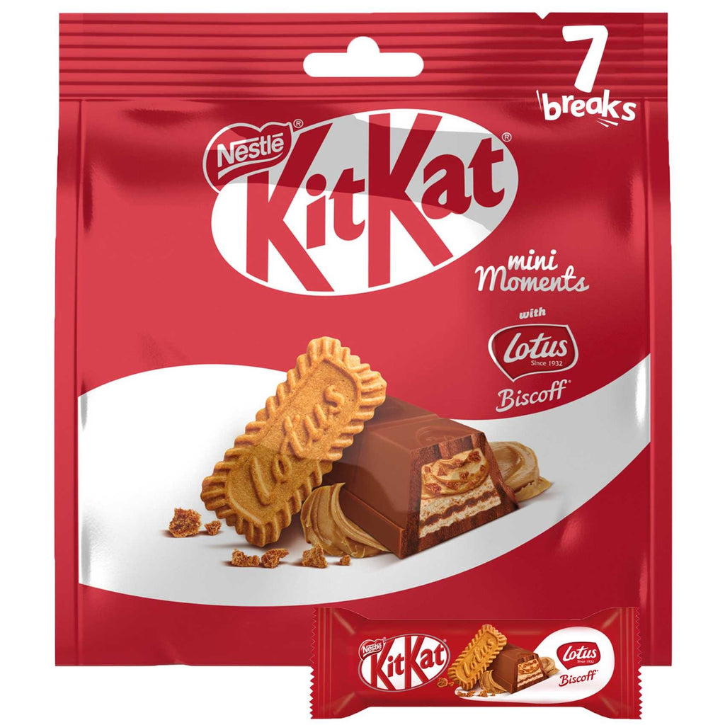 Nestle Kit Kat Mini Moments Chocolate with Lotus Pouch 122.5G