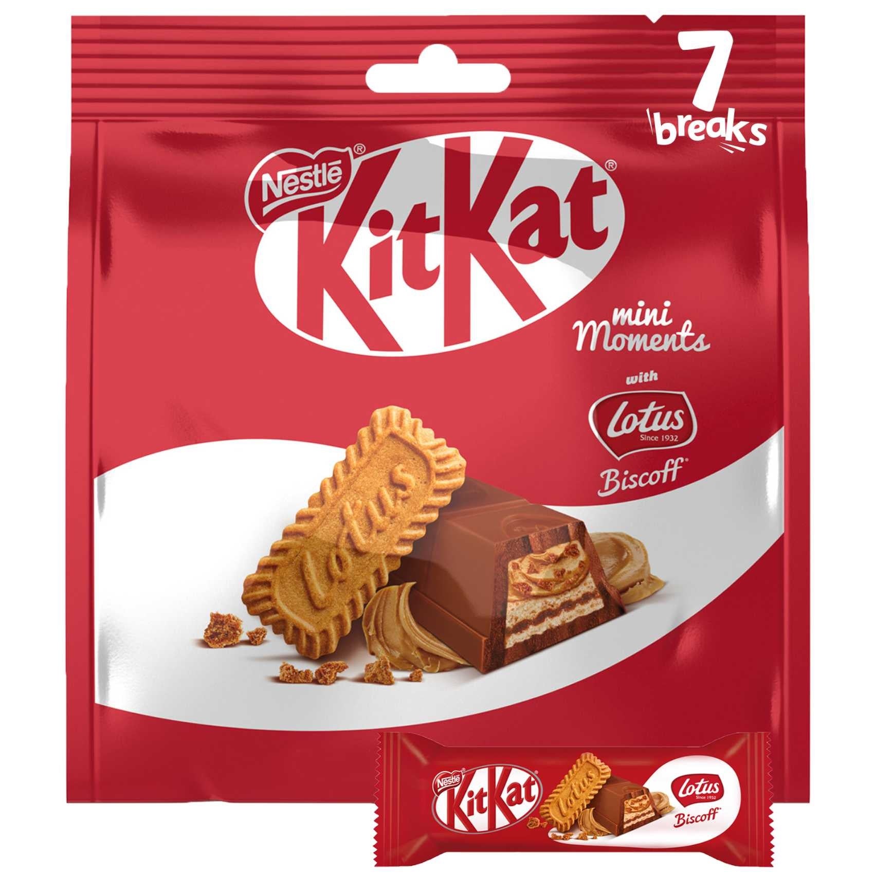 Nestle Kit Kat Mini Moments Chocolate with Lotus Pouch 122.5G