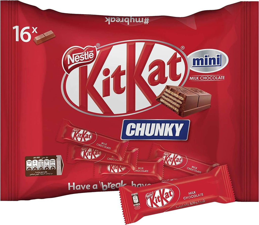 Nestle Kitkat 2 Finger Chunky Mini Milk Chocolate Wafers 250g