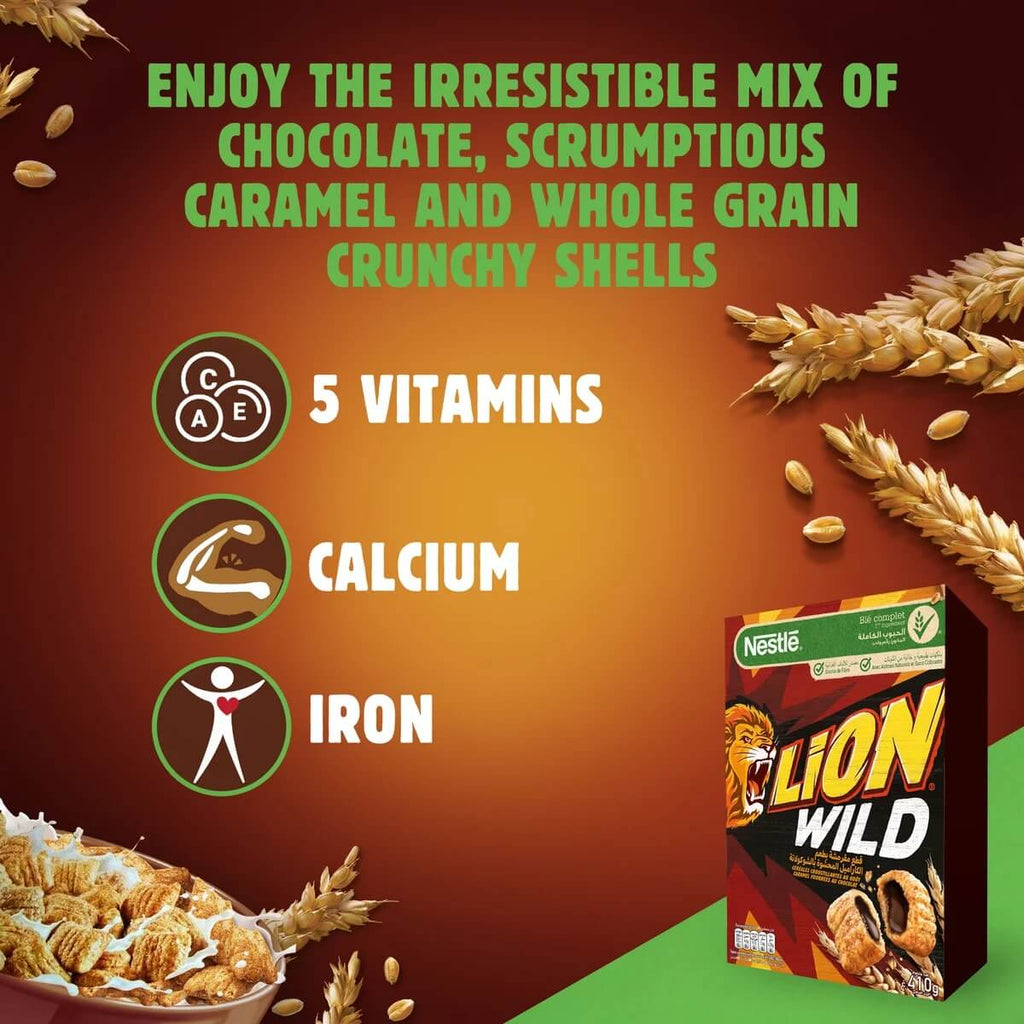 Nestle Lion Wild Cereal Caramel _ Chocolate 410g