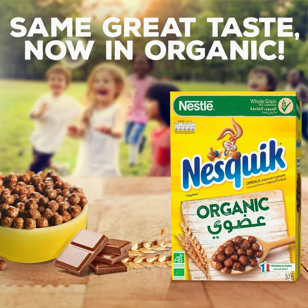 Nestle Nesquik Organic Cereals Made with Whole Grain 375g