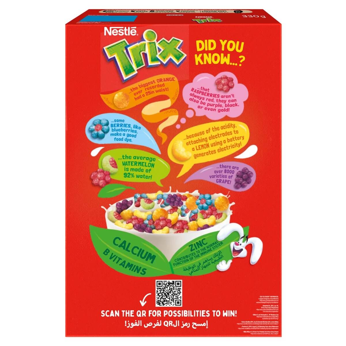 Nestle Trix 6 Fruity Shaped Breakfast Cereal 330g