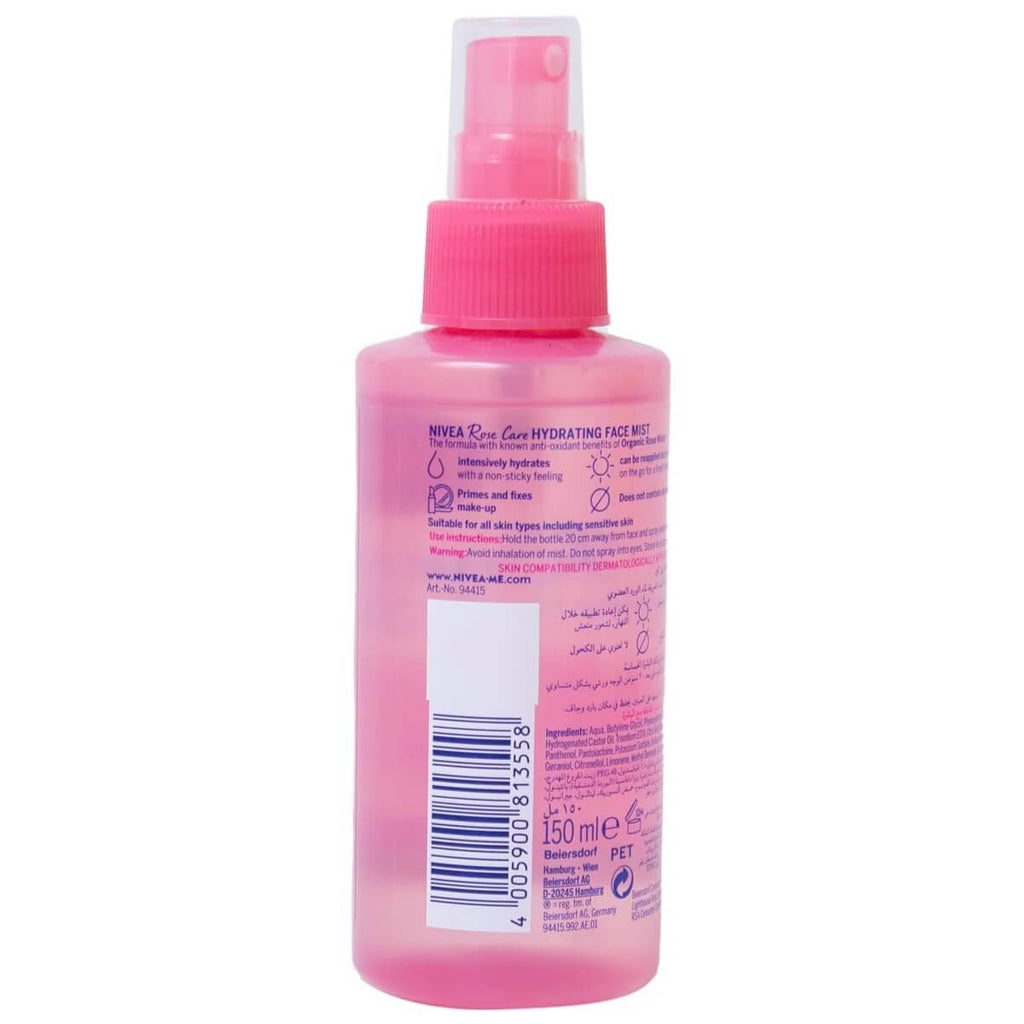 Nivea Hydrating Face Mist Rose Care 150ml