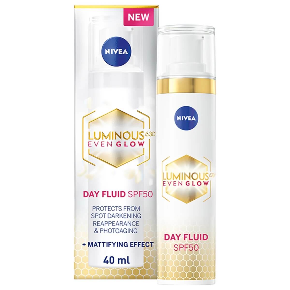 Nivea Luminous 630 Even Glow Face Day Fluid SPF50 40ml