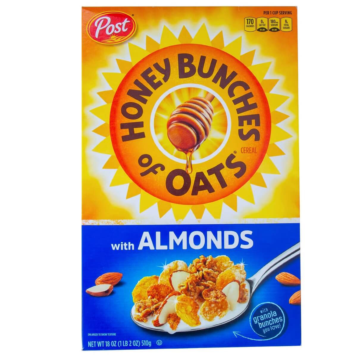 Post Honey Bunches of Almonds Oats Cereal 510g