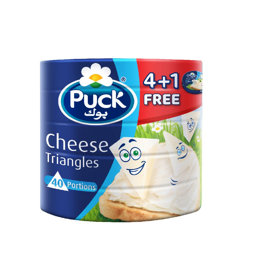 Puck 8 Portions Cheese Triangles - Pack of 5 x 120 gm