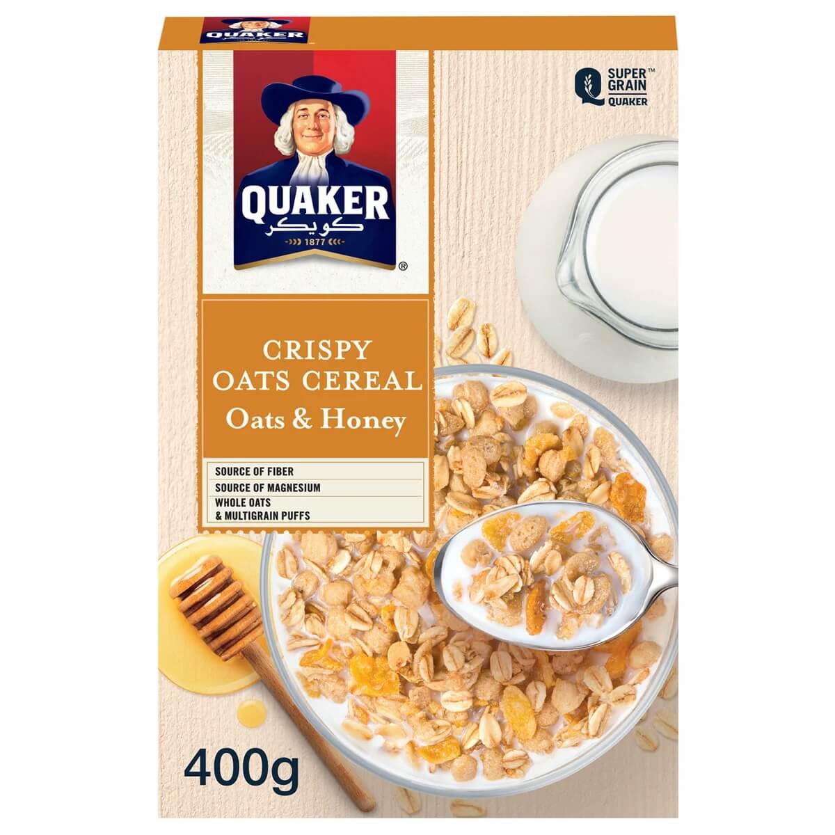 Quaker Crispy Cereal Oats _ Honey 400g