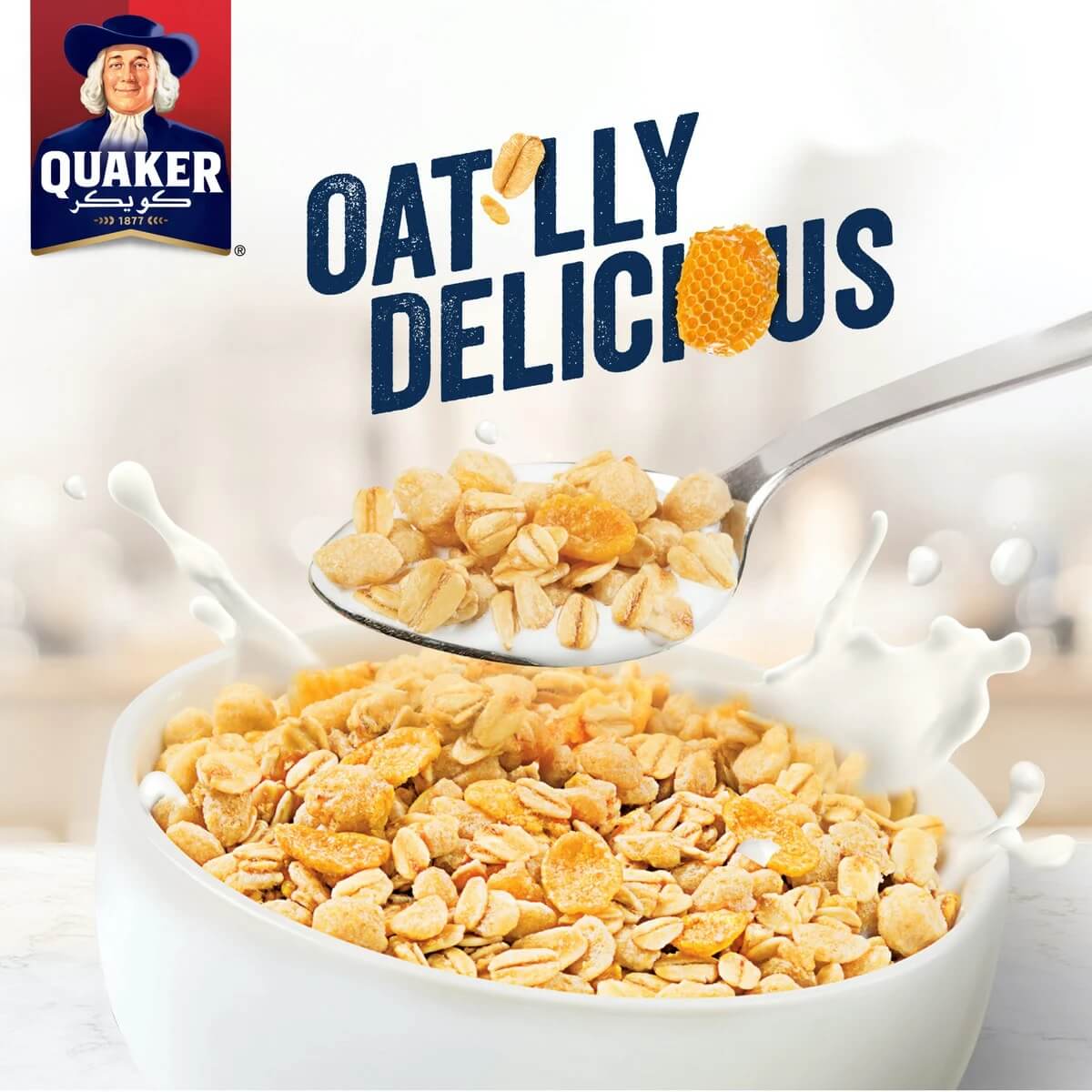 Quaker Crispy Cereal Oats _ Honey 400g