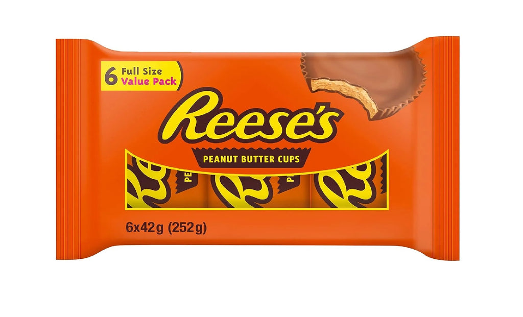 Reese’s Milk Chocolate & Peanut Butter Cups, Pack of 6, 252 g
