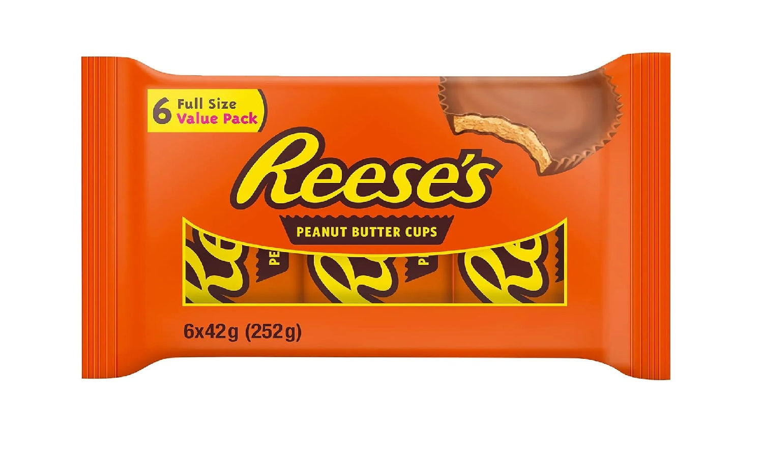 Reese’s Milk Chocolate & Peanut Butter Cups, Pack of 6, 252 g