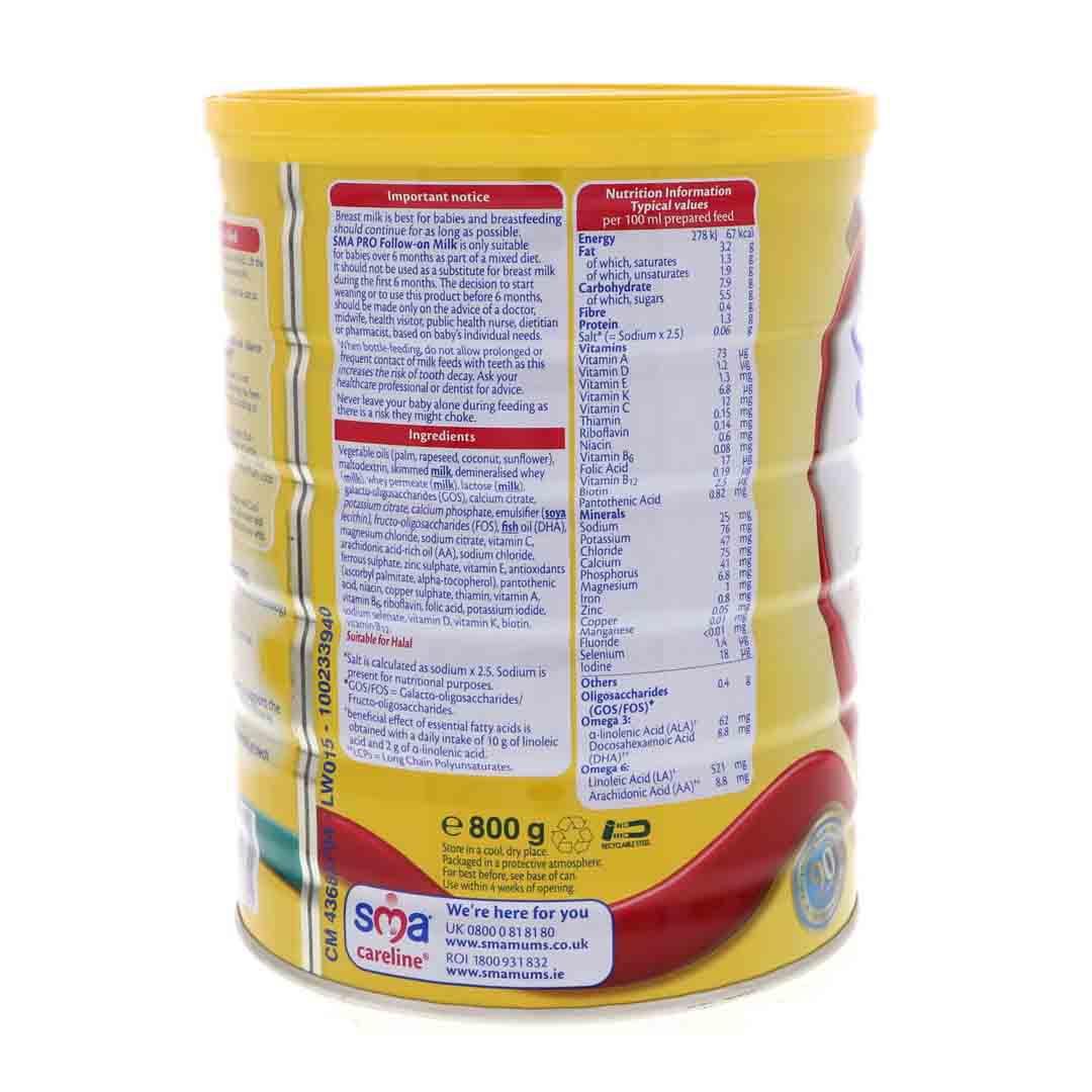 Sma Stage 2 Pro Follow On Formula From 6+ Months 800g